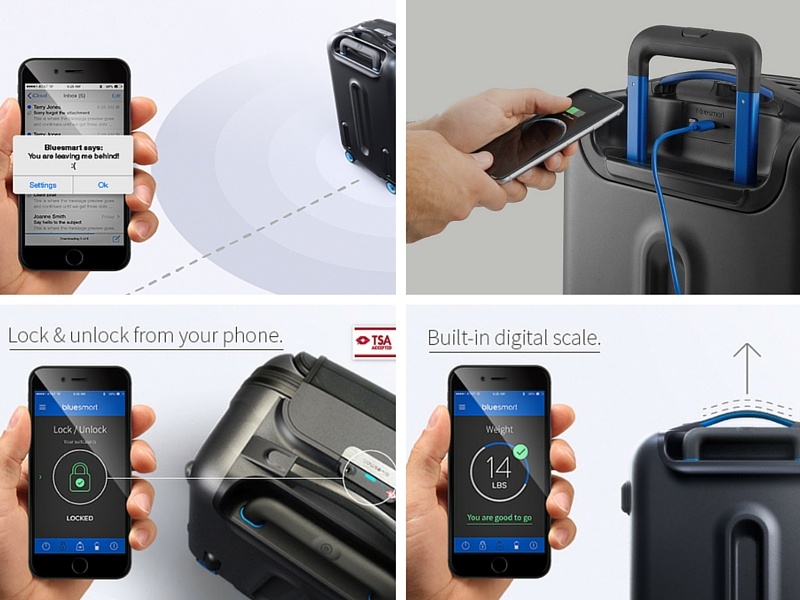 Use the Bluesmart app for lots of smart features