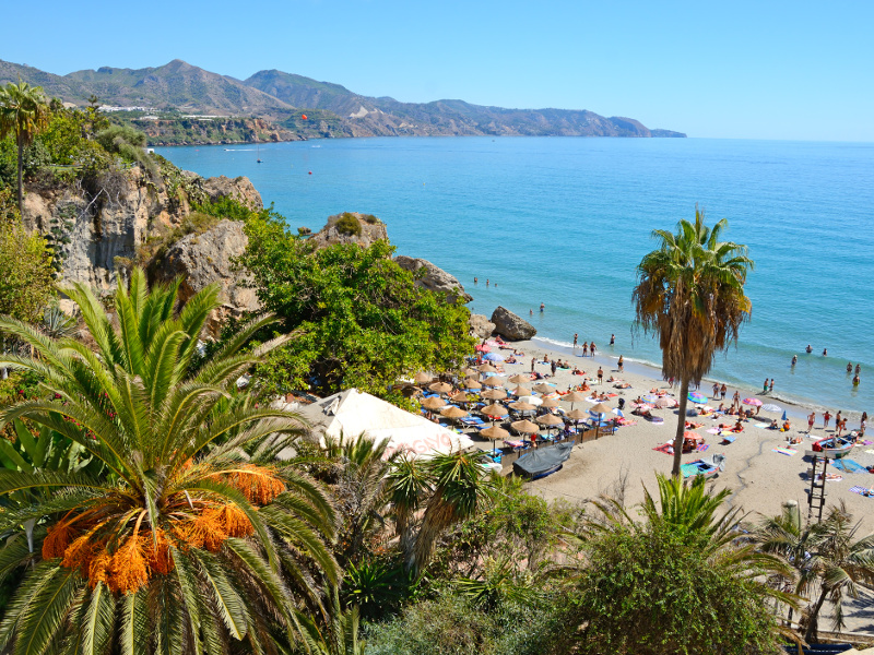 Nerja, Spain on a sunny day