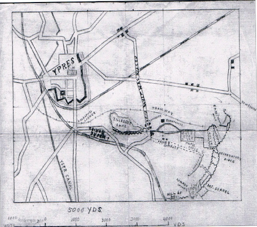 A map, hand-drawn by Walter's best friend, showing where Walter was killed.