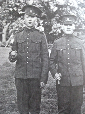 Walter (left), and his best friend David. This photo is published in the book, 