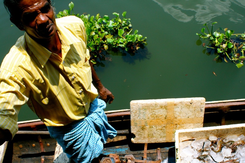 Un pêcheur à Thiruvananthapuram