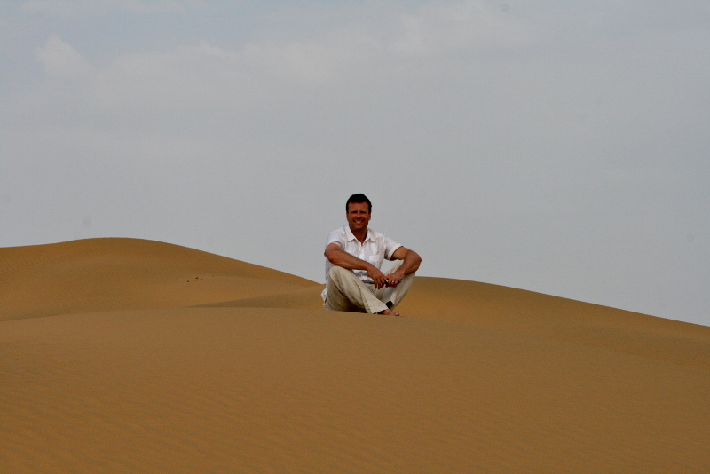 Pause dans les dunes du Rajasthan 