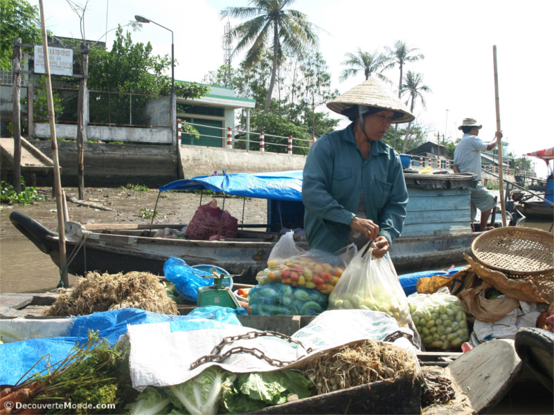 The river market in Vietnam