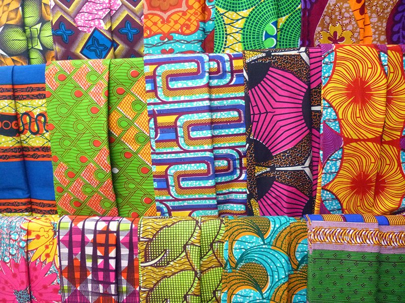 Textiles at Makola Market, Accra, Ghana