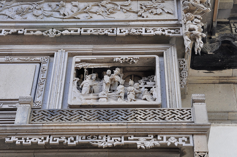 Intricate carvings on doors in Suzhou, China