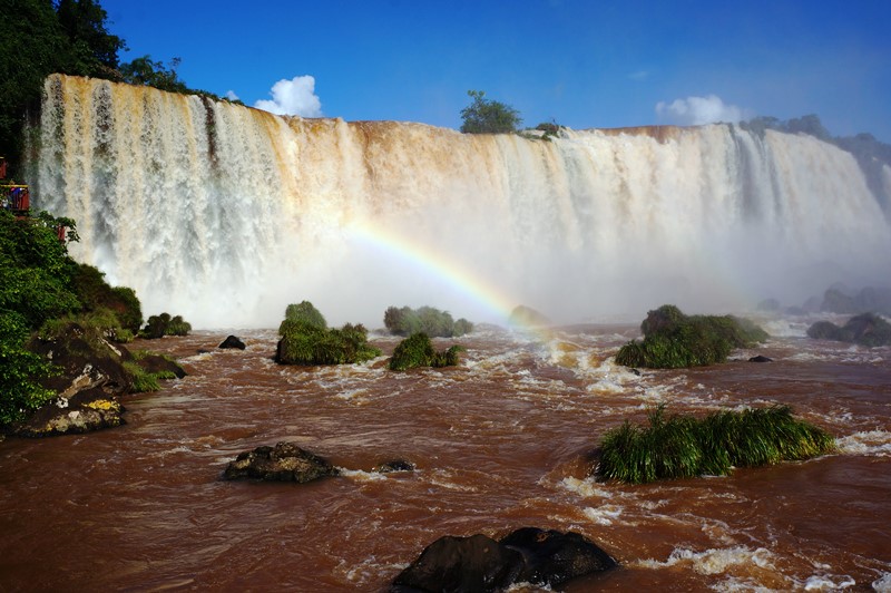 Rainbows in Iguazu Falls, Argentina