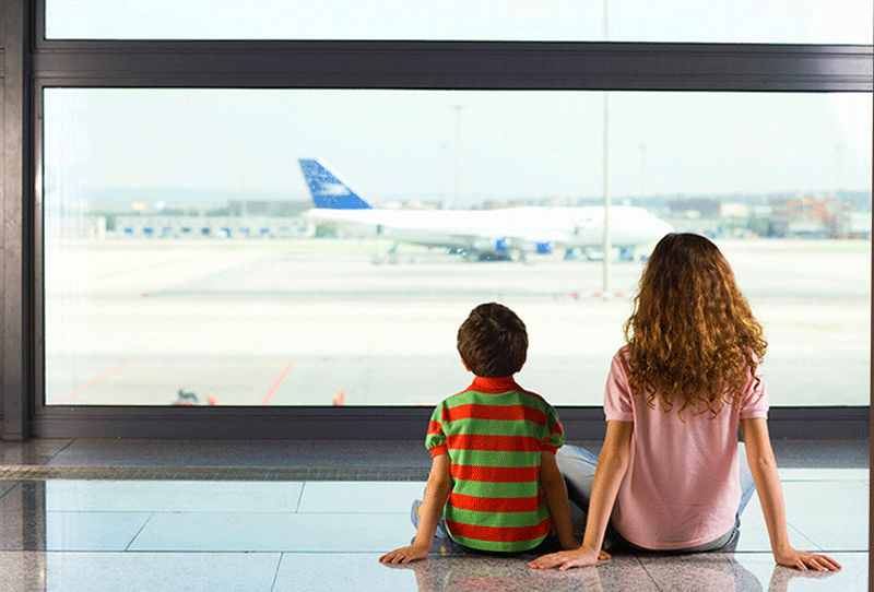 children travelling alone