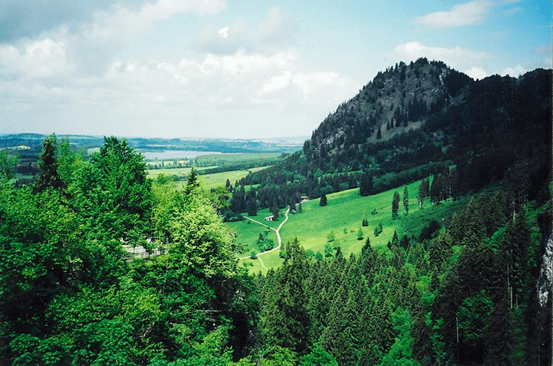 This view of the landscape near Neuschwanstein Castle is a treasured historical destinations