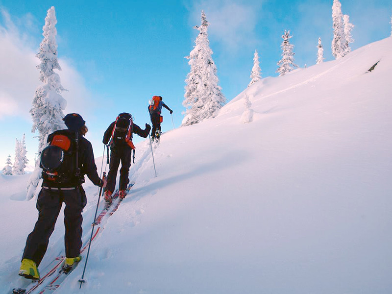 Skinning up, Nelson, BC. Photo credit: Petra Klupková.