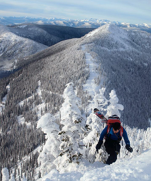 Bootpacking above Whitewater Resort, Nelson BC photo credit Petra Klupková.