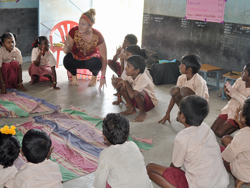 Enfants à Panchayat Primary School en Inde du sud