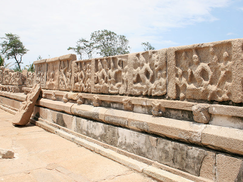  various sculptures at the Shore Temple