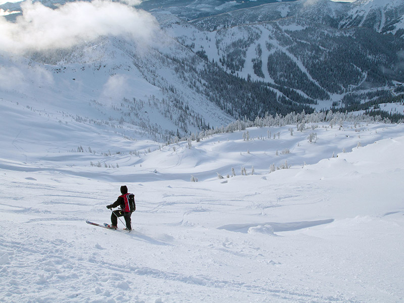 pentes de ski magnifiques dans l’arrière-pays à nelson en colombie-britannique