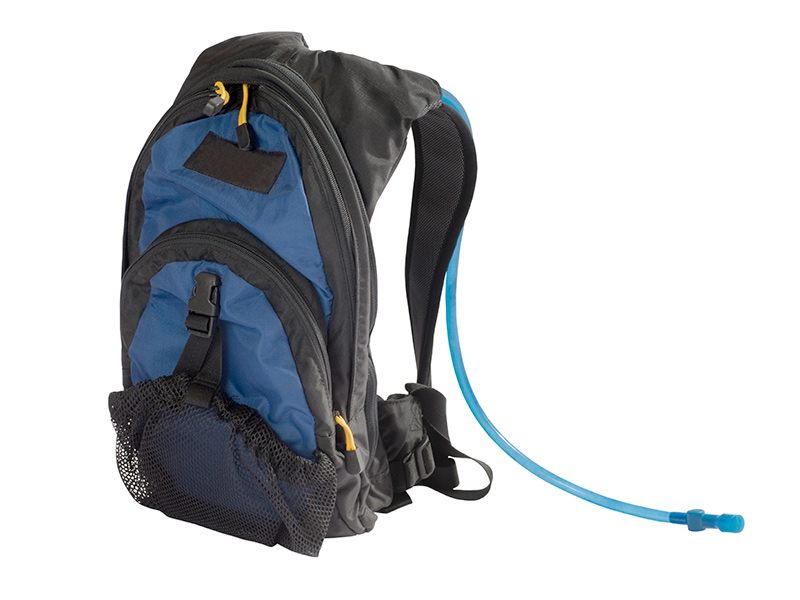 backpack with hydration hose