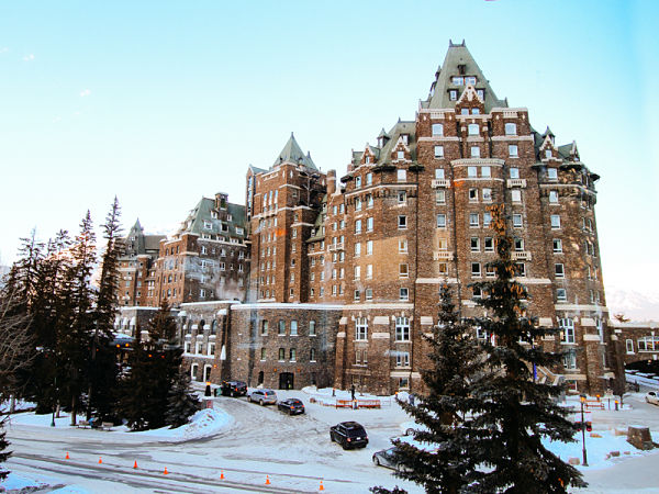 The castle-like Fairmont Banff Springs Hotel.