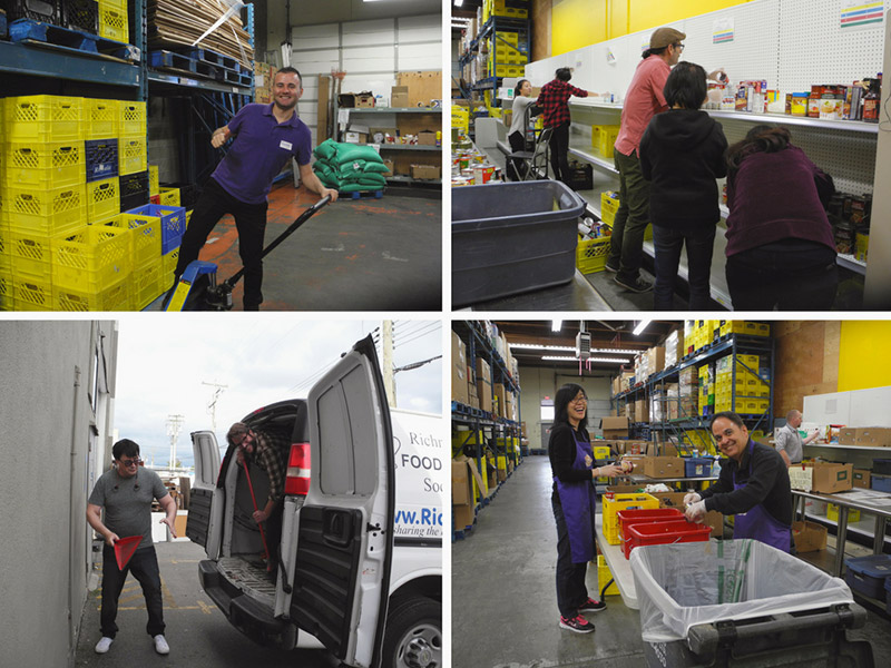 Bénévolat au Richmond Food Bank des employés de TuGo