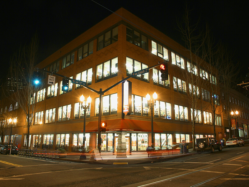 La librairie Powell’s la nuit