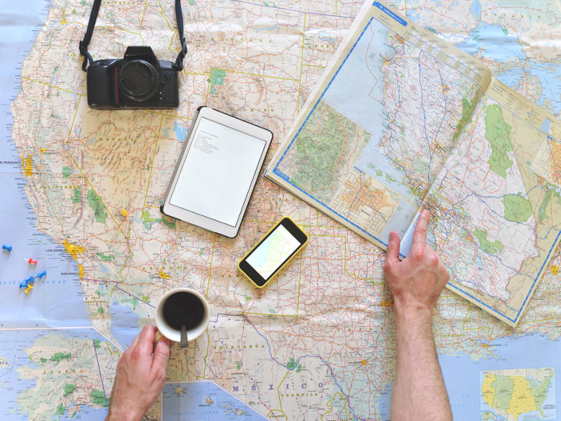 road map road trip planning