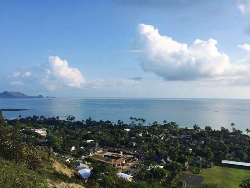 Vue de Kailua, Hawaï 