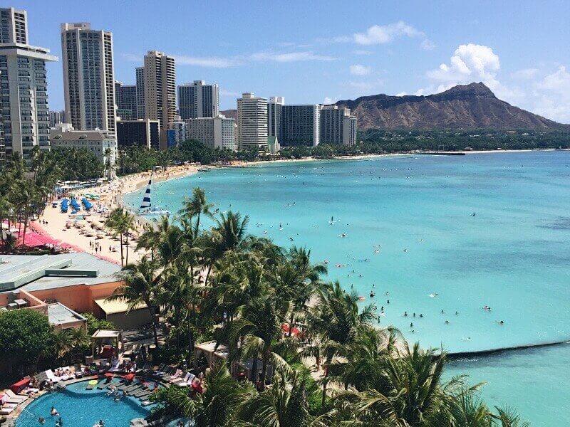 The million dollar view from the Sheraton Waikiki.