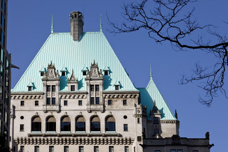 View of the Fairmont Hotel Vancouver