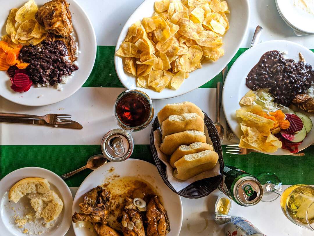 Cuban-food-in-the-country,-Las-Terrazas-Cuba