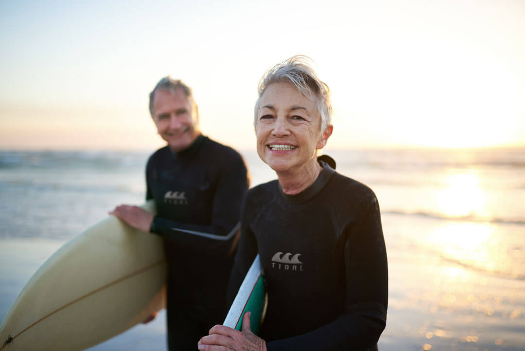 couple enjoys their beach vacation in the US