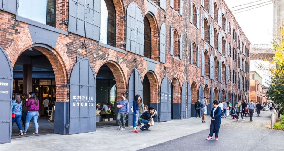 Brick building in DUMBO Booklyn, NYC