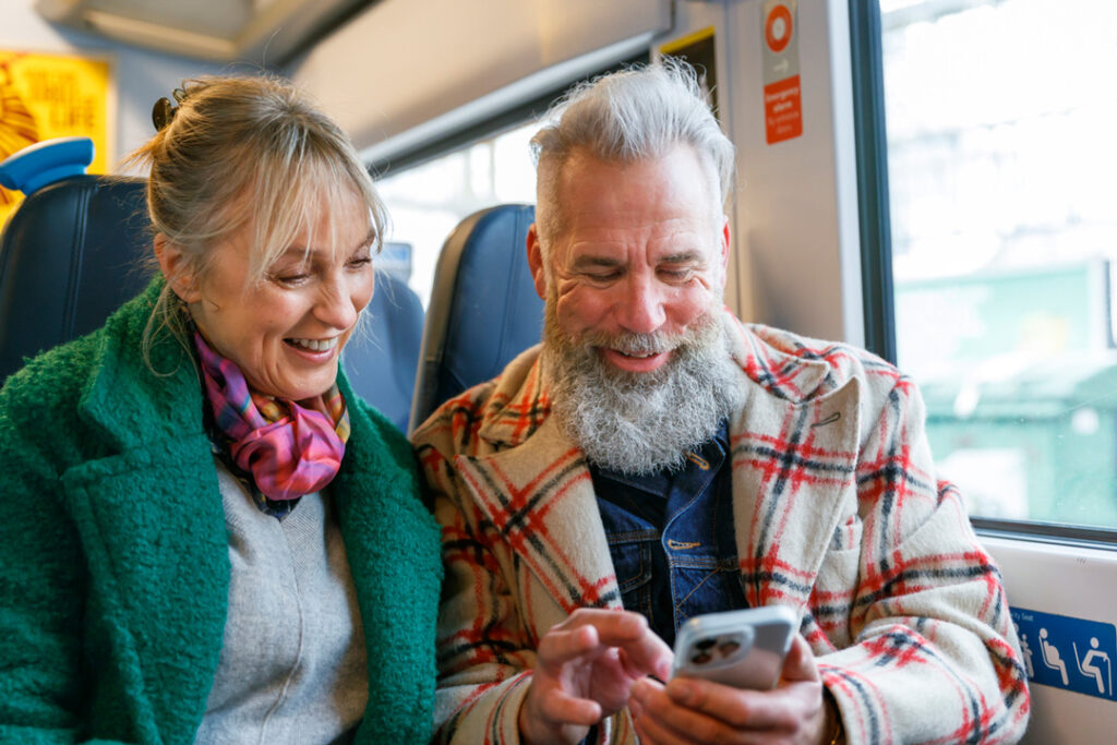 seniors on the train